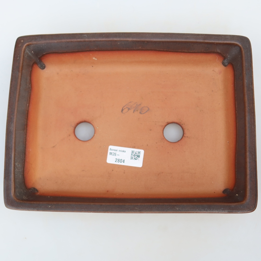 Keramikschale  26 x 20 x 5 cm, Farbe: braun