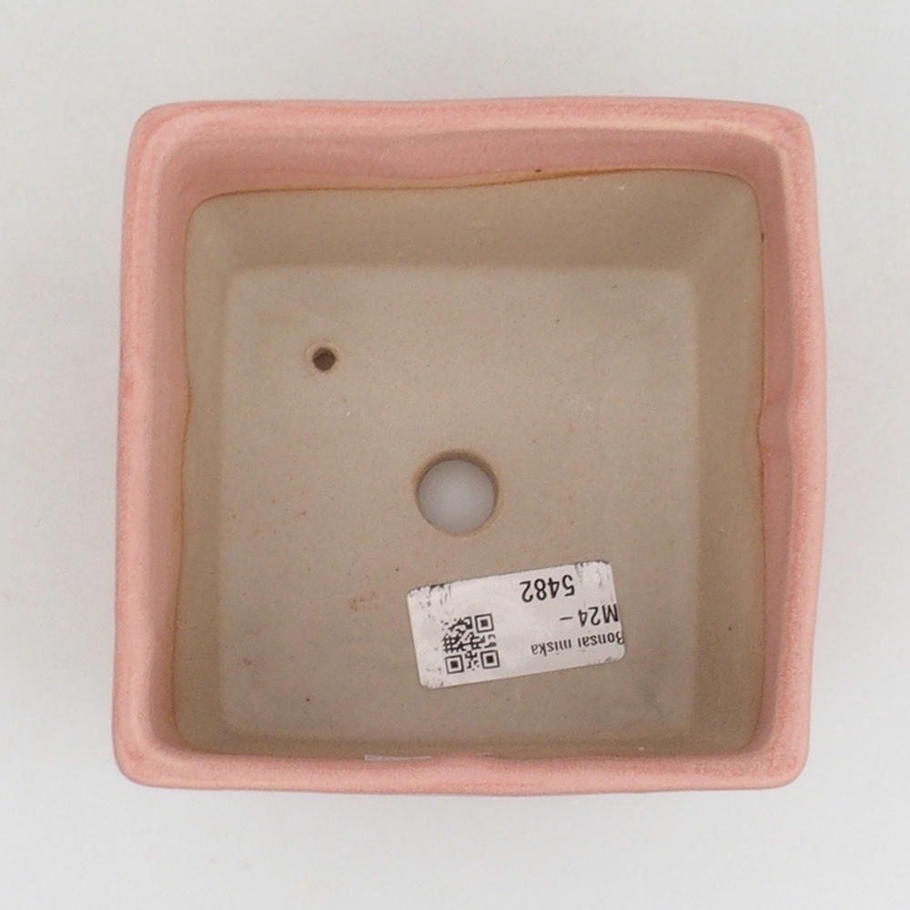 Bonsaischale aus Keramik 11 x 11 x 8,5 cm, rosa