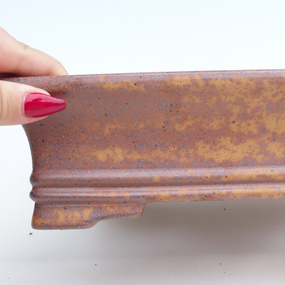 Bonsaischale aus Keramik 24 x 17 x 7 cm, braun