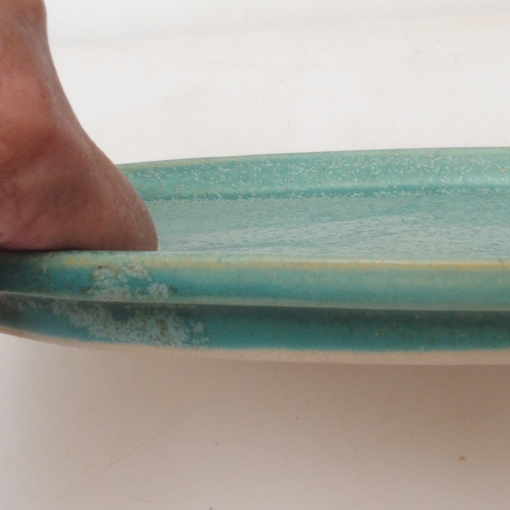 Bonsai oval Untertasse M - 22,5 x 18 x 1,5 cm - grün