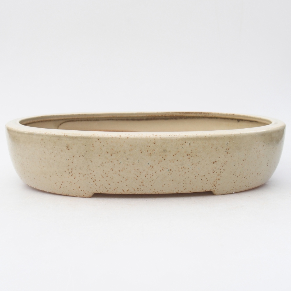 Bonsaischale aus Keramik 27 x 21 x 5,5 cm, Farbe beige