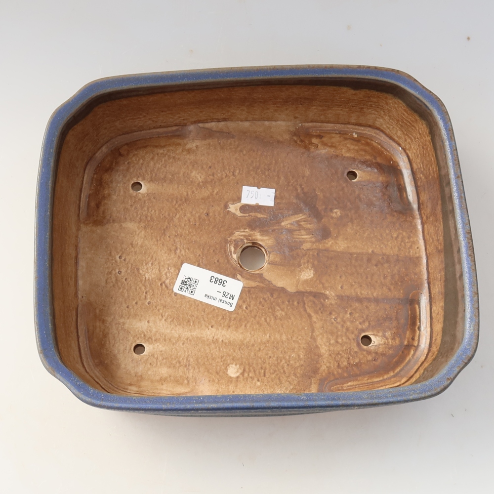 Keramik-Bonsai-Schale 25 x 21 x 6,5 cm, Farbe: Blau