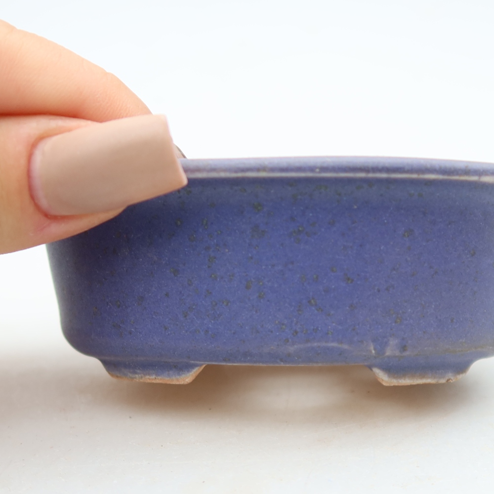 Keramik-Bonsai-Schale 9,5 x 6,5 x 3 cm, Farbe: Violett
