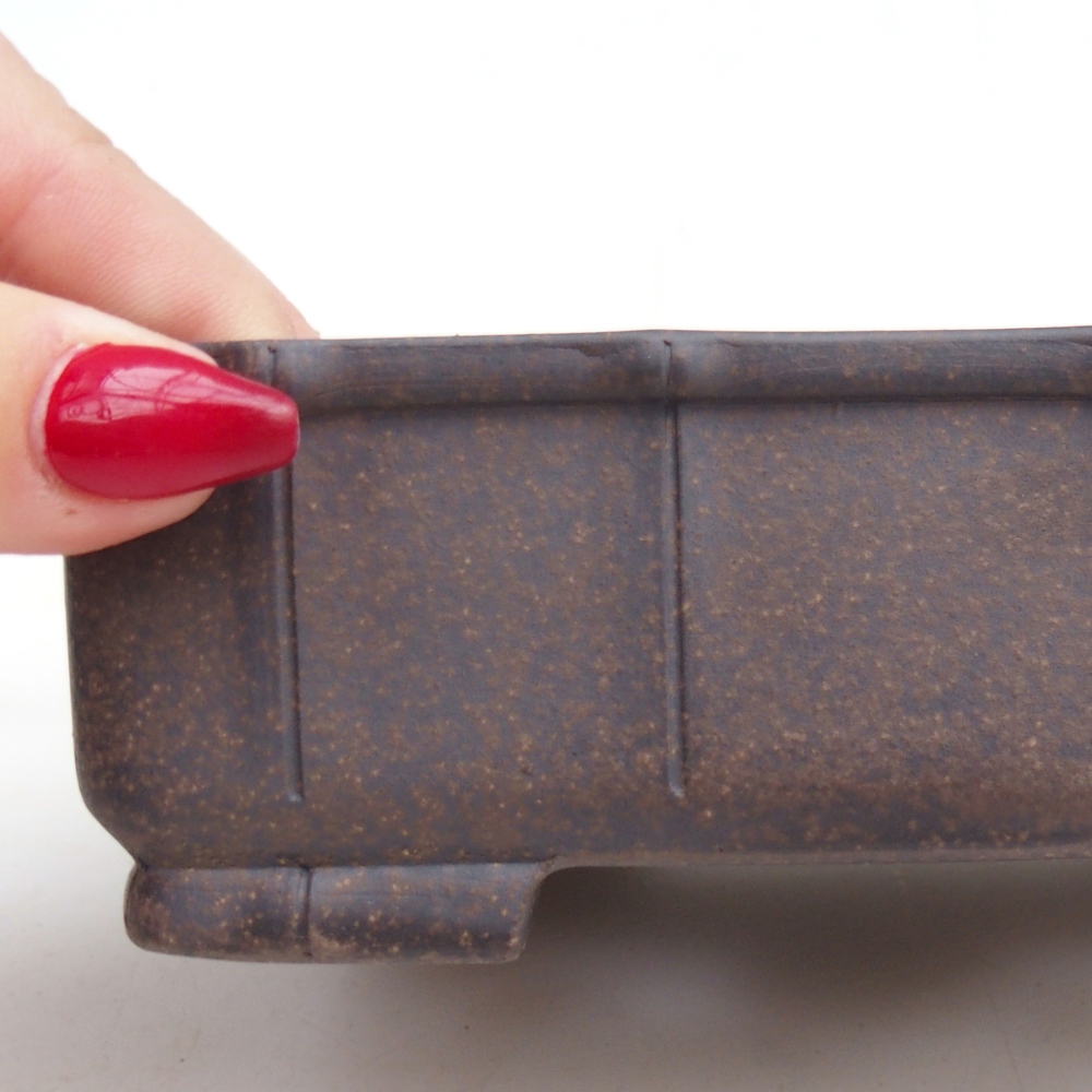 Bonsaischale aus Keramik 15 x 10,5 x 5 cm, Farbe bräunlich ocker