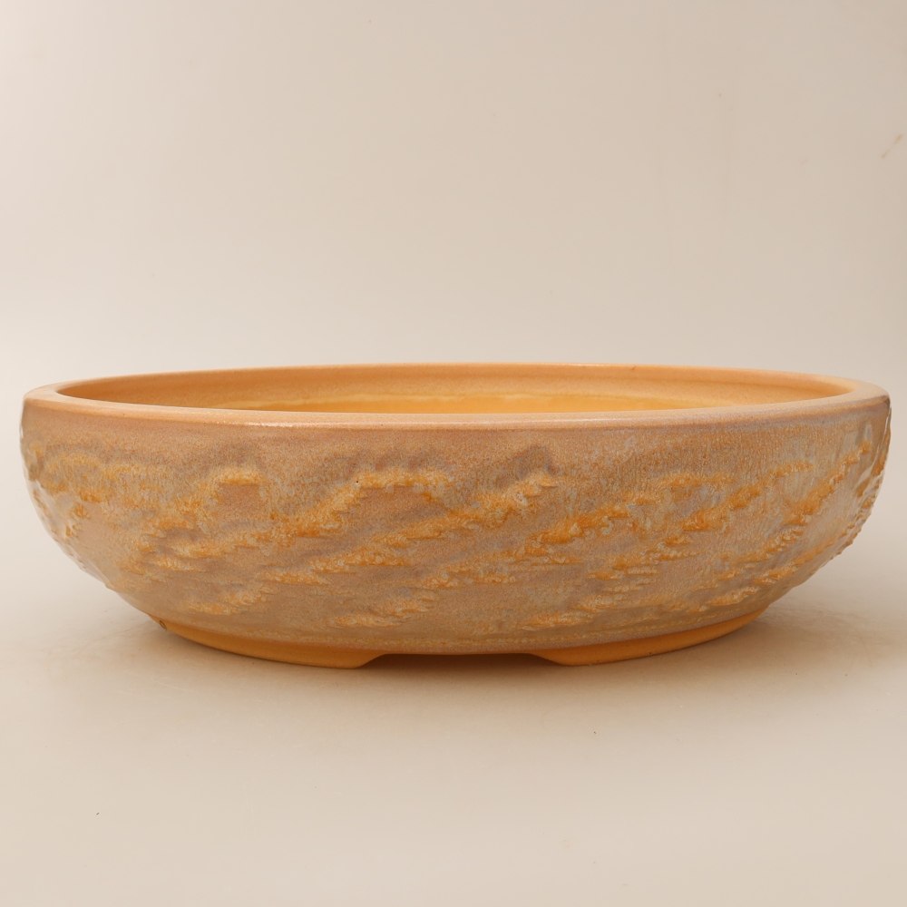 Keramik-Bonsai-Schale 31,5 x 31,5 x 7,5 cm, Farbe: Beige