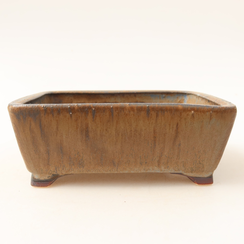 Keramik-Bonsai-Schale 13,5 x 11 x 5 cm, Farbe: braun
