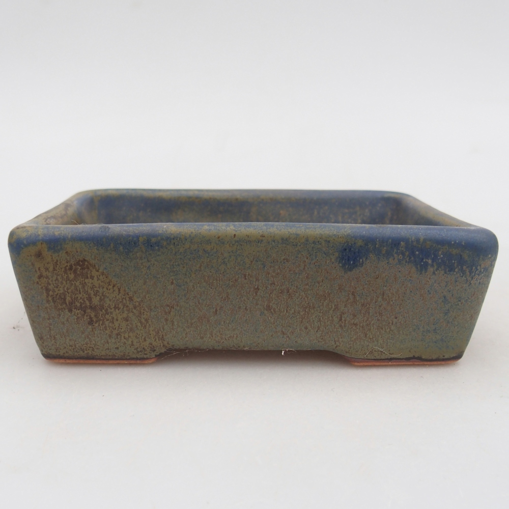 Bonsaischale aus Keramik 11,5 x 9,5 x 6 cm, Farbe blau
