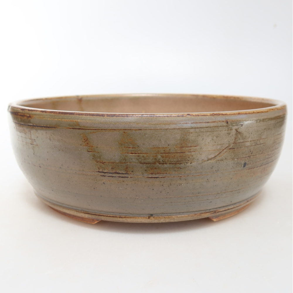 Keramik-Bonsai-Schale 19 x 19 x 7 cm, Farbe: Grau