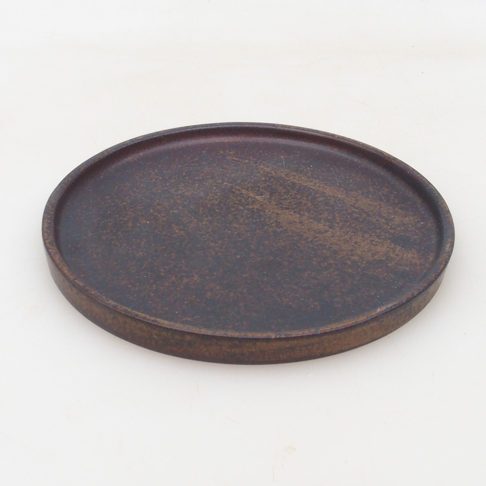 Runde Bonsai-Konsole D6-L - 13,5 x 13,5 x 1 cm - braun