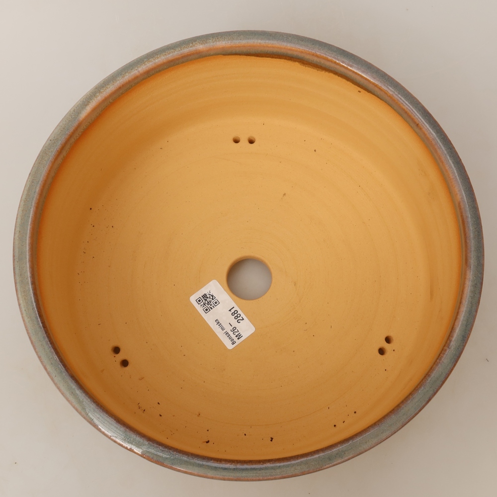 Keramik-Bonsai-Schale 25 x 25 x 7,5 cm, Farbe: grün