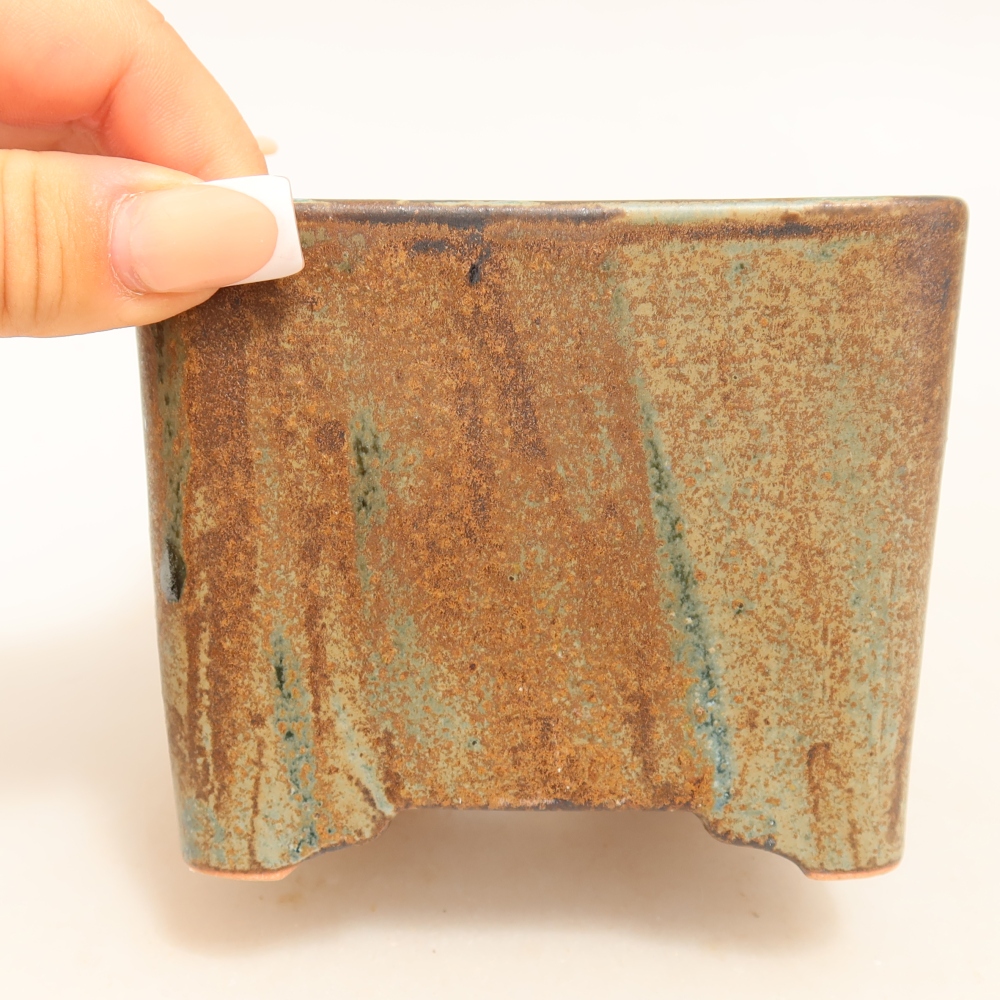 Keramik-Bonsai-Schale 10 x 10 x 8,5 cm, Farbe: braun