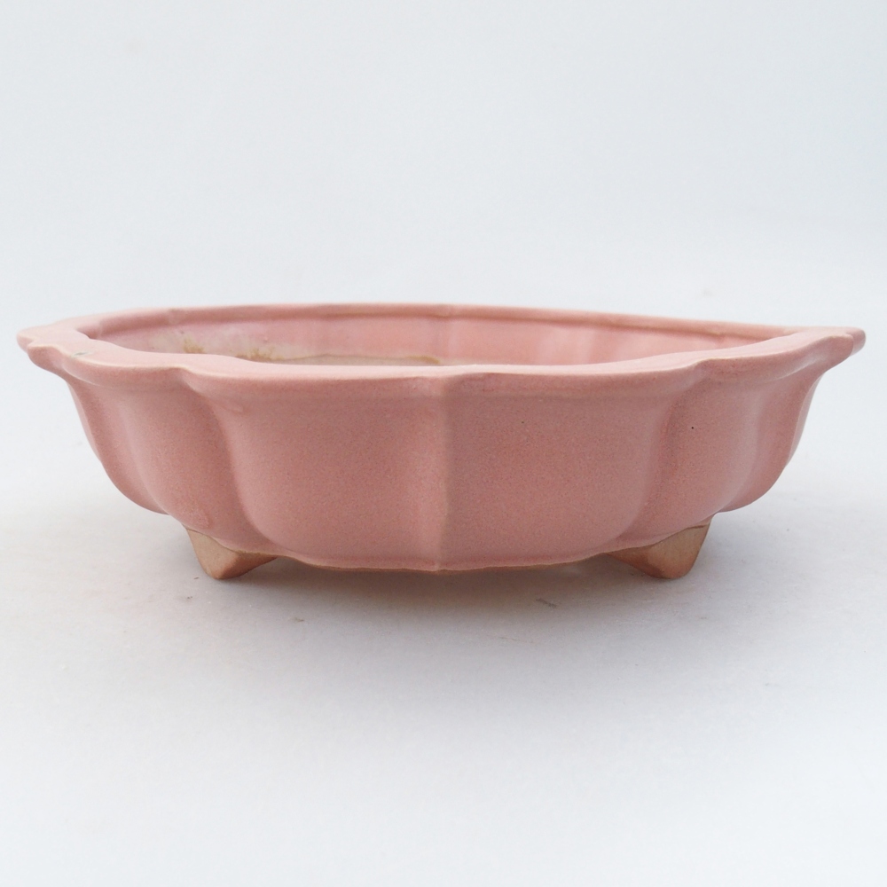 Bonsaischale aus Keramik 19 x 19 x 5 cm, rosa