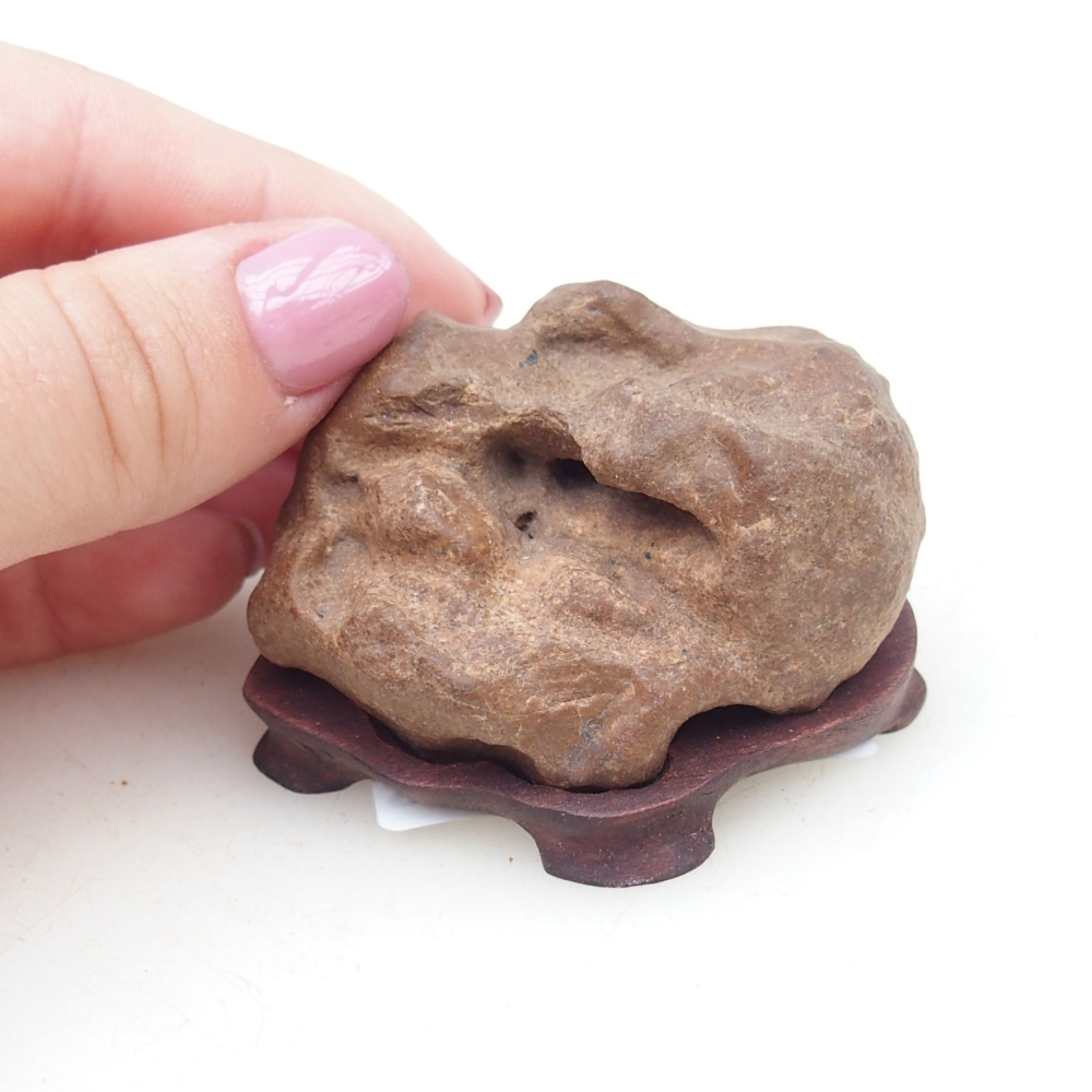 Suiseki - Stein mit DAI (Holzsockel)