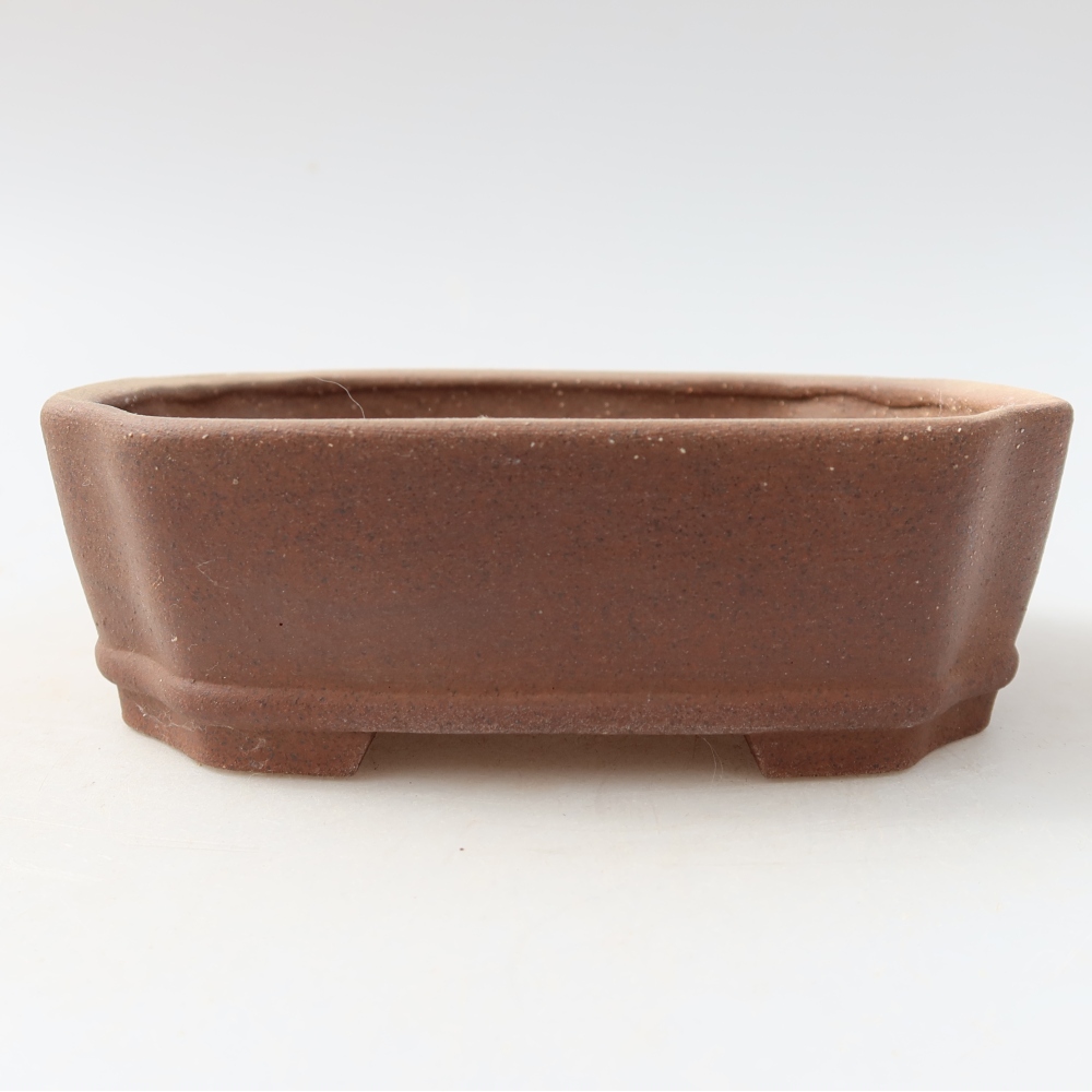Keramik-Bonsai-Schale, 13,5 x 11,5 x 4 cm, Farbe: braun