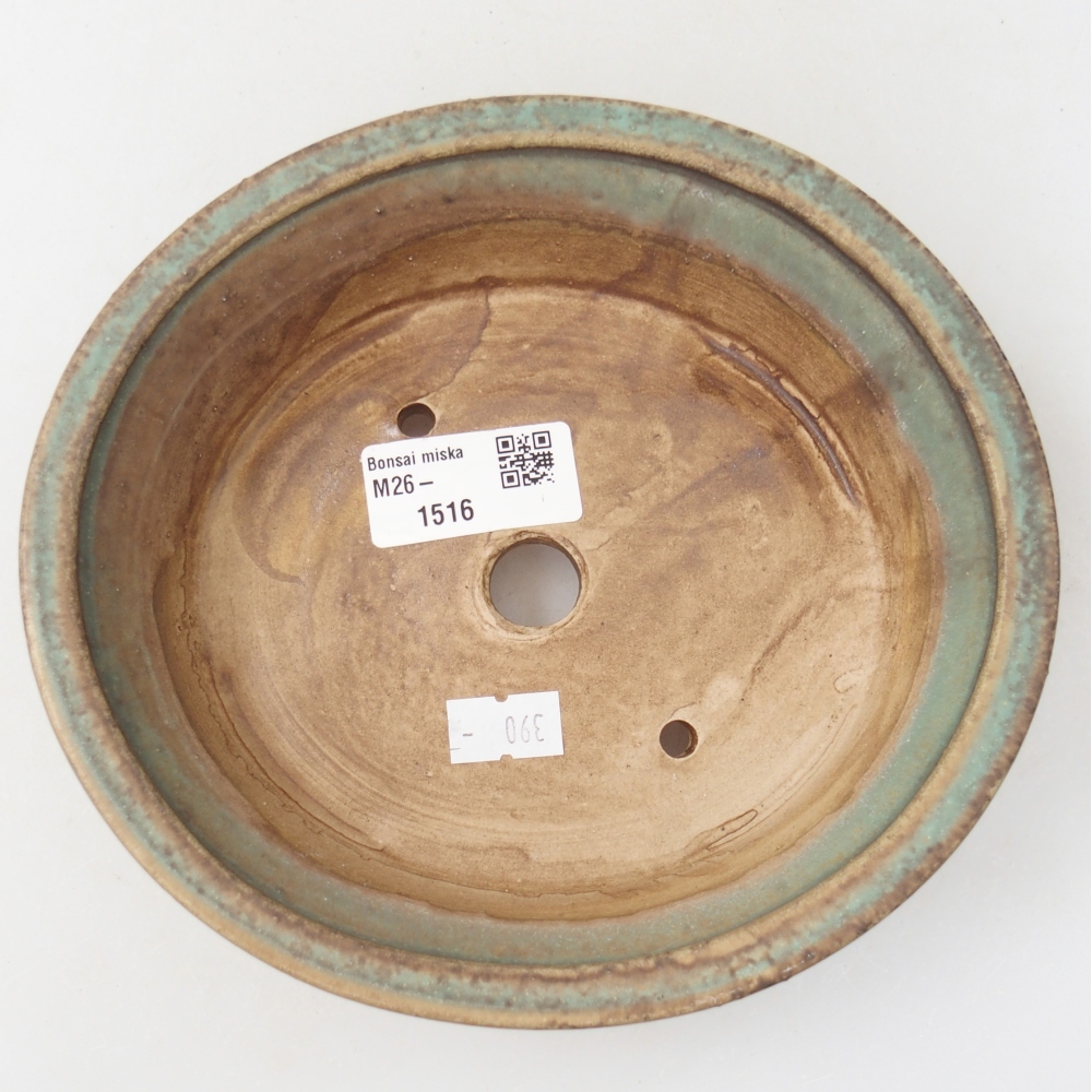 Bonsaischale aus Keramik 17,5 x 16 x 4,5 cm, farbig gewässert