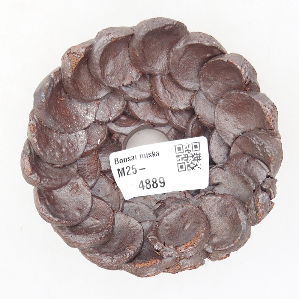 Keramikschale 9 x 9 x 4 cm , Farbe braun