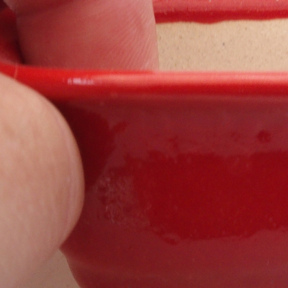 Mini-Bonsaischale 6 x 4,5 x 3 cm, Farbe rot