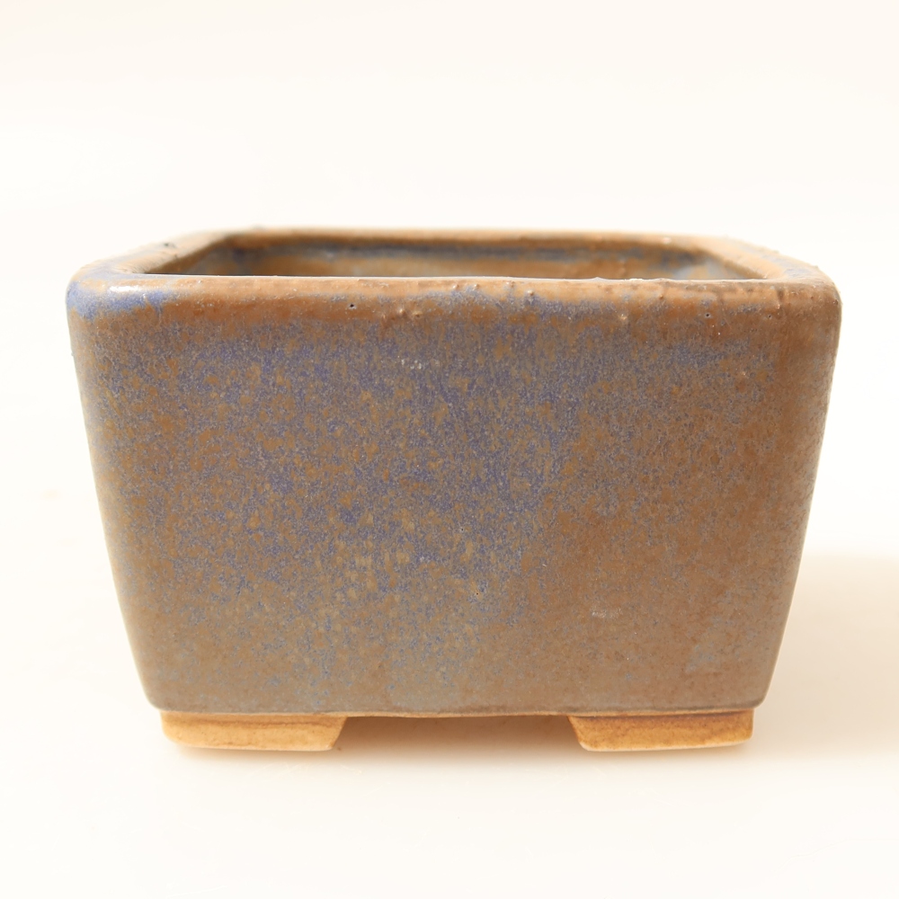 Bonsaischale aus Keramik 8,5 x 8,5 x 5,5 cm, Farbe blau