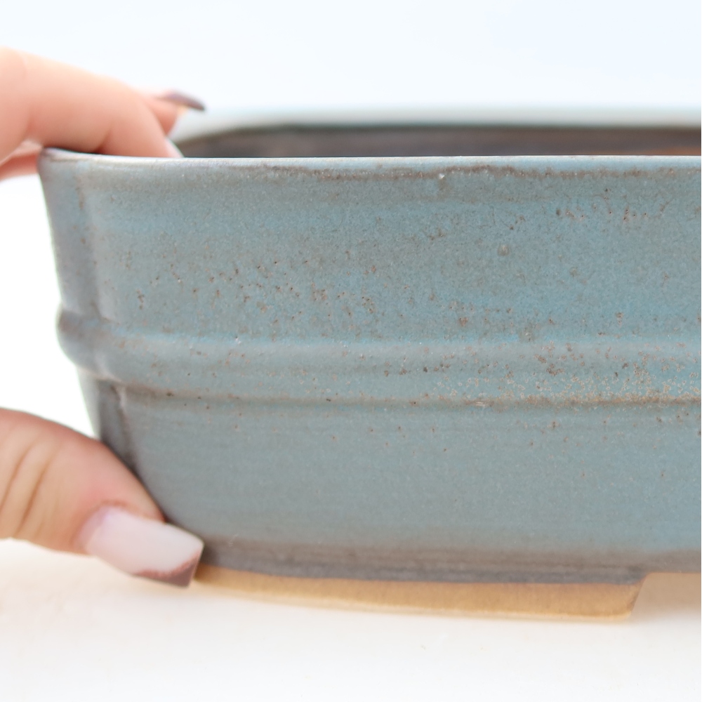 Keramik-Bonsai-Schale 29 x 23 x 7 cm, Farbe: Blau