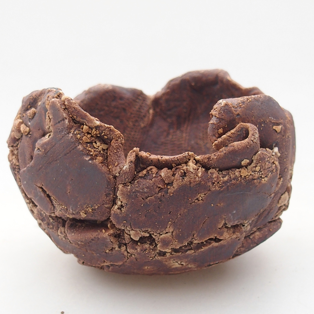 Keramikschale 9 x 8,5 x 6,5 cm , Farbe braun