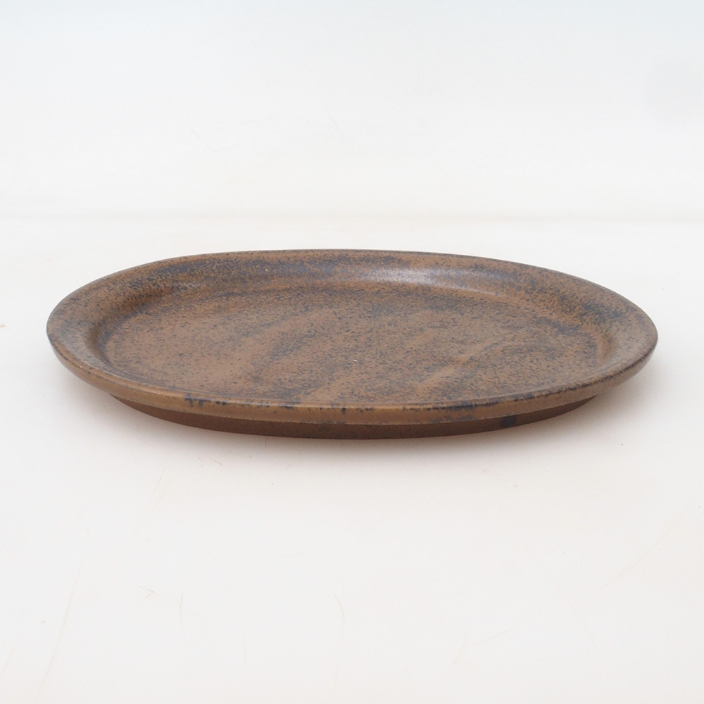 Bonsai oval Untertasse S - 20 x 16,5 x 1,5 cm - braun