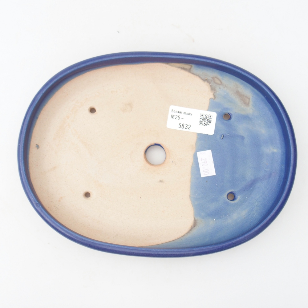 Bonsaischale aus Keramik 22,5 x 17 x 3 cm, Farbe blau