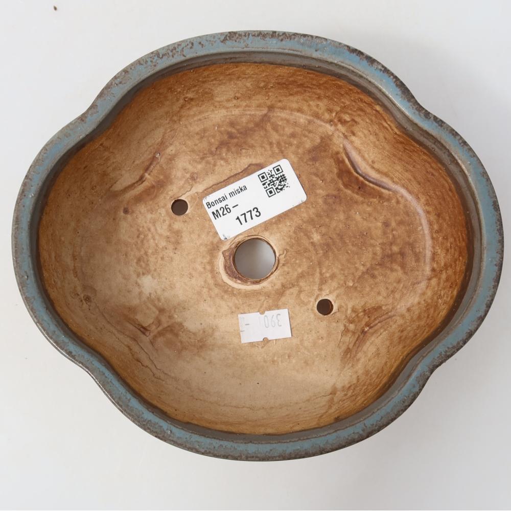 Keramik-Bonsai-Schale 17,5 x 15,5 x 5,5 cm, Farbe: Blau