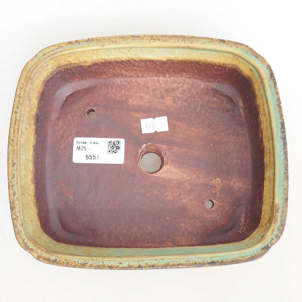 Bonsaischale aus Keramik 20 x 17 x 6 cm, grün