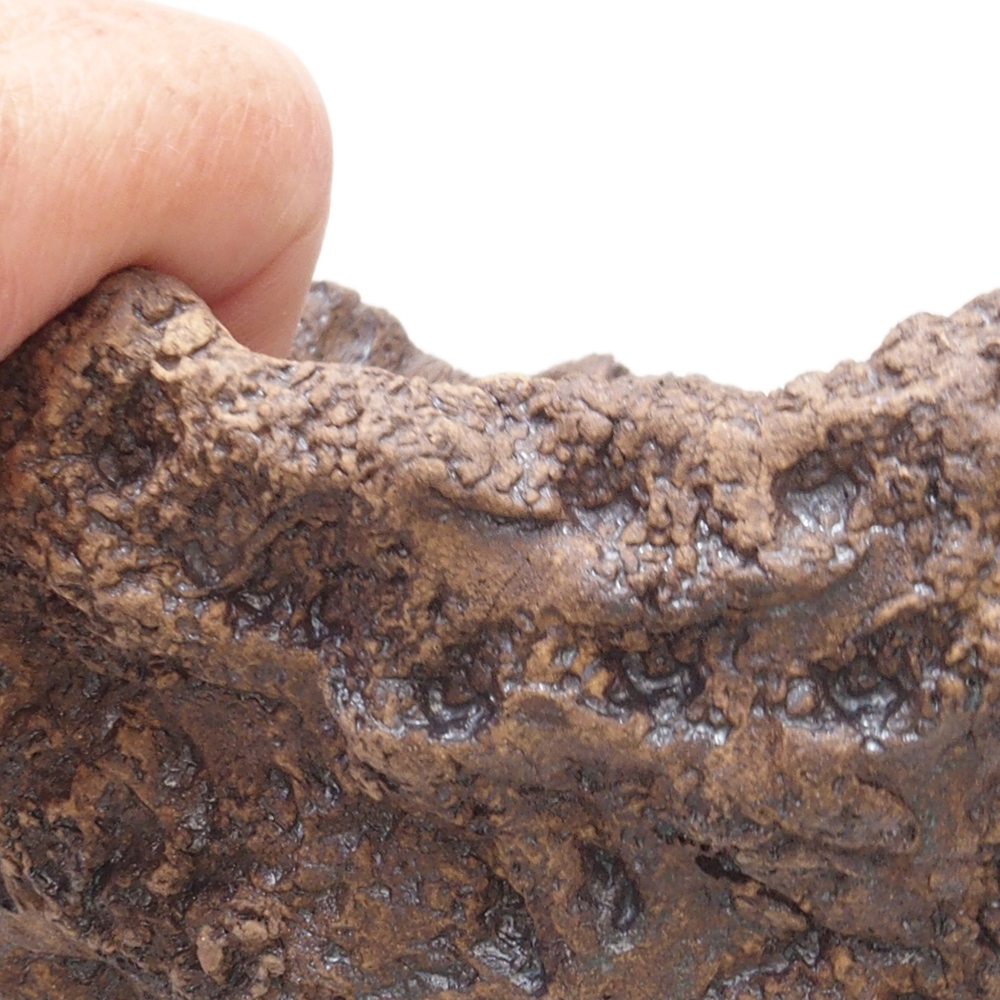 Keramikschale 17,5 x 16 x 17,5 cm , Farbe braun