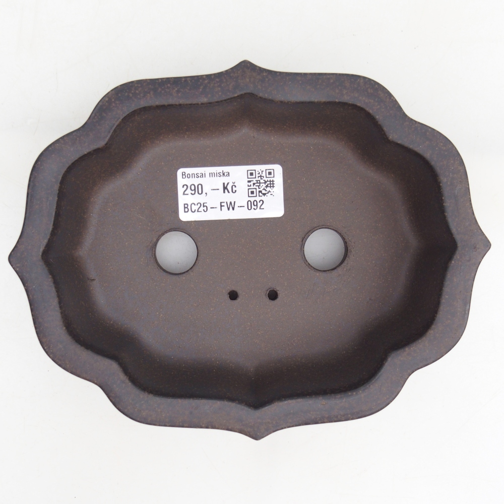 Bonsaischale aus Keramik 16,5 x 13 x 4 cm, Farbe bräunlich ocker