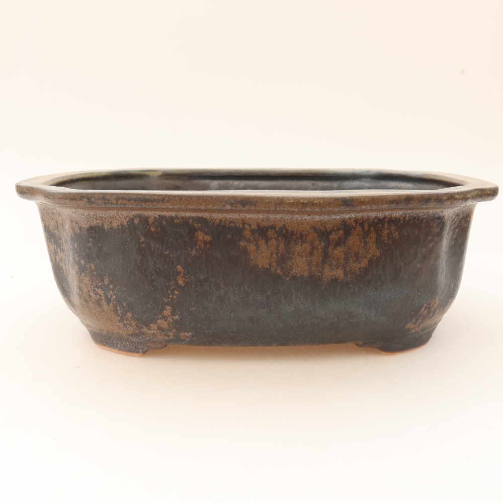 Bonsaischale aus Keramik 23 x 19 x 7 cm, braun