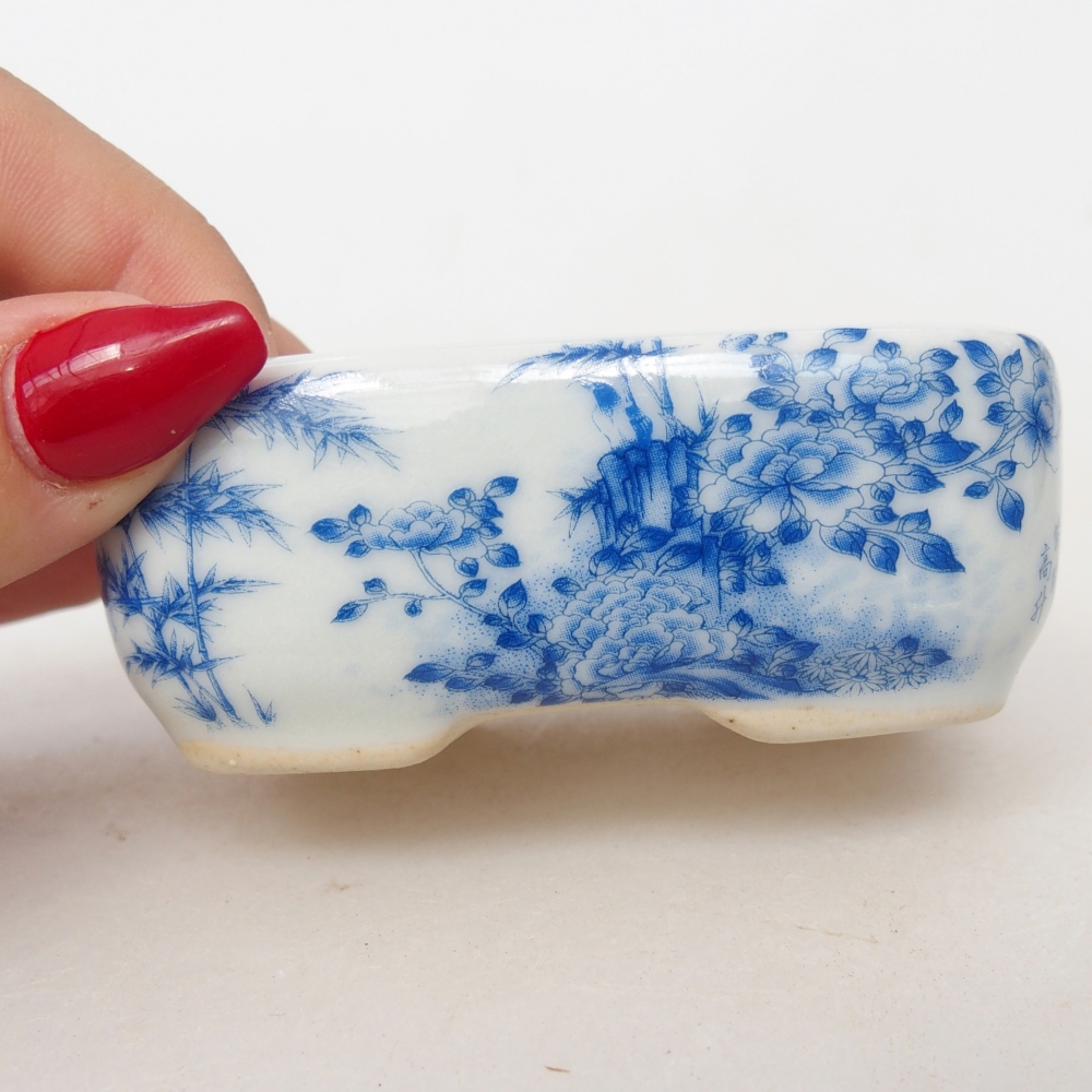 Mini-Bonsaischale 8 x 6 x 3 cm, weiß