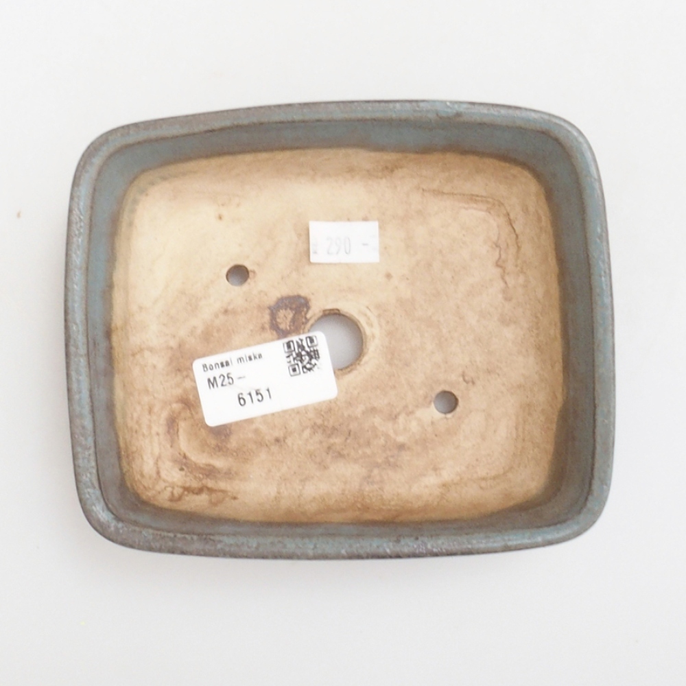 Bonsaischale aus Keramik 10 x 8,5 x 4 cm, braun