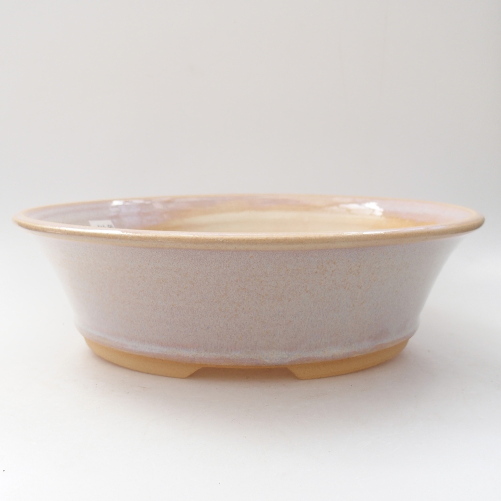 Bonsaischale aus Keramik 26,5 x 26,5 x 7,5 cm, Farbe beige