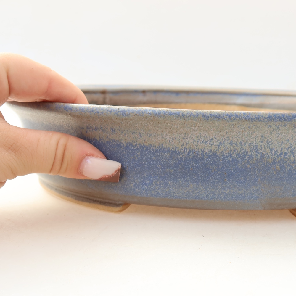 Keramik-Bonsai-Schale 26 x 24 x 6 cm, Farbe: Blau