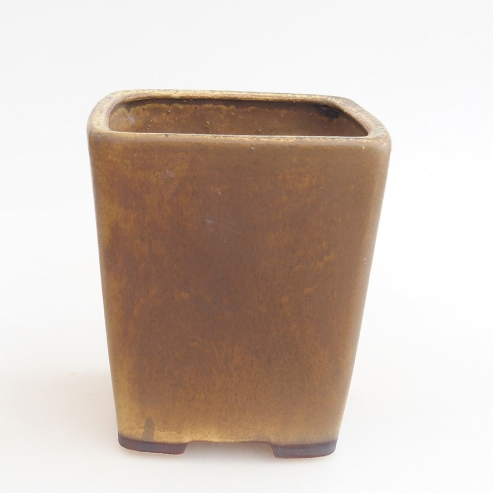 Bonsaischale aus Keramik 10 x 10 x 12 cm, braun