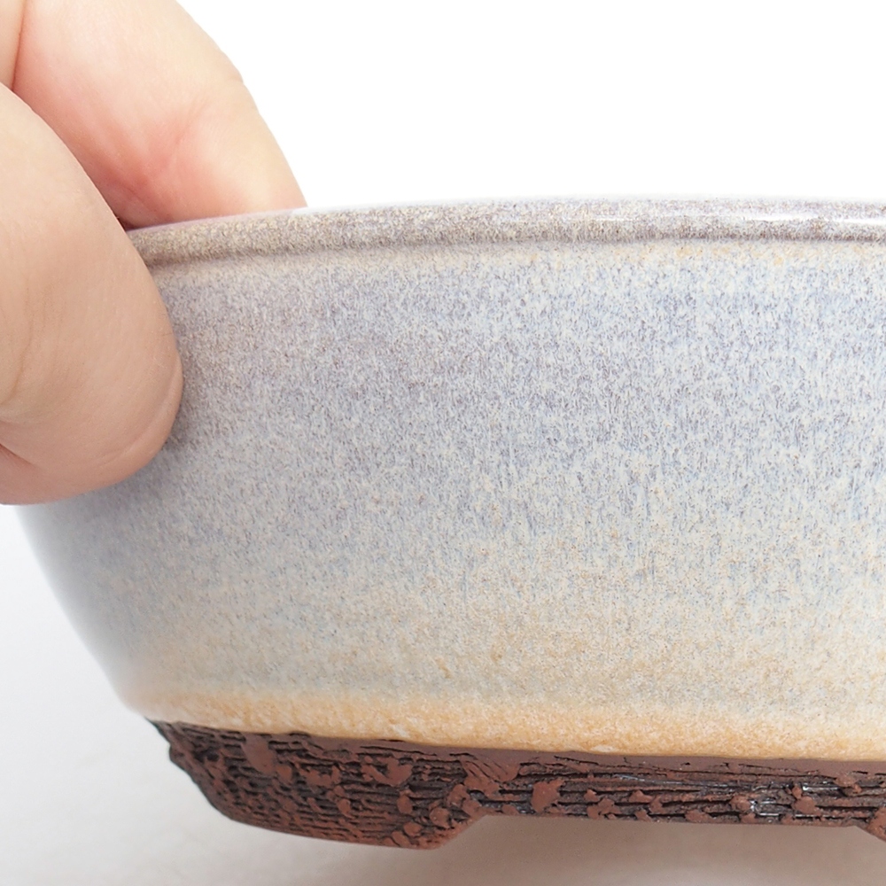 Bonsaischale aus Keramik 19,5 x 19,5 x 6,5 cm, Farbe blau