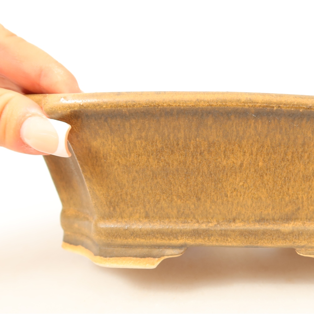 Keramik-Bonsai-Schale 18 x 15 x 6 cm, Farbe: Rosa
