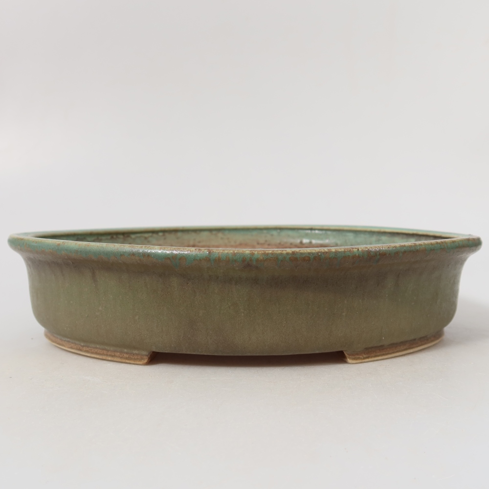 Bonsaischale aus Keramik 24 x 21 x 5 cm, grün