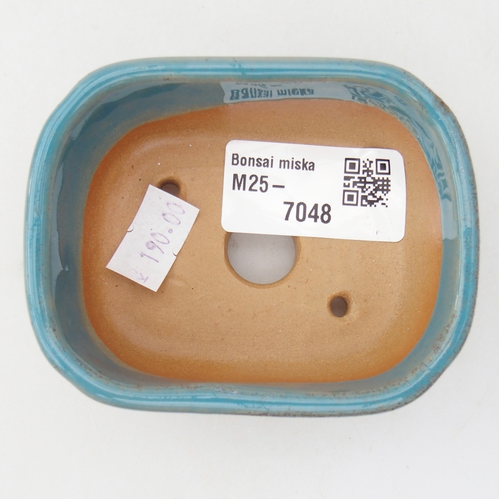 Bonsaischale aus Keramik 8,5 x 7 x 3,5 cm, Farbe blau