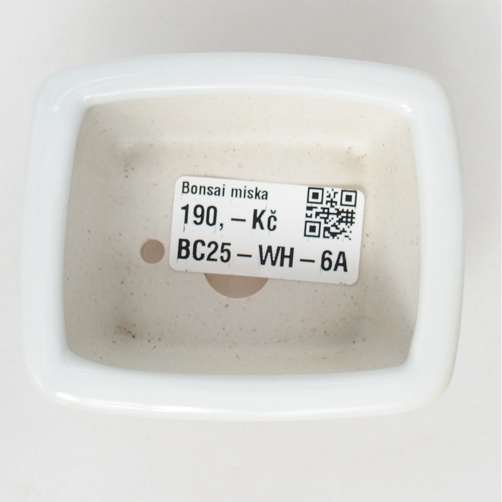 Mini-Bonsaischale 8 x 6,5 x 3,5 cm, weiß
