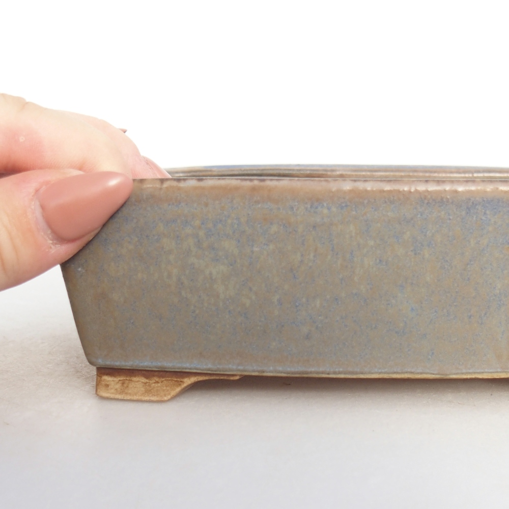 Bonsaischale aus Keramik 9 x 9 x 3,5 cm, Farbe blau