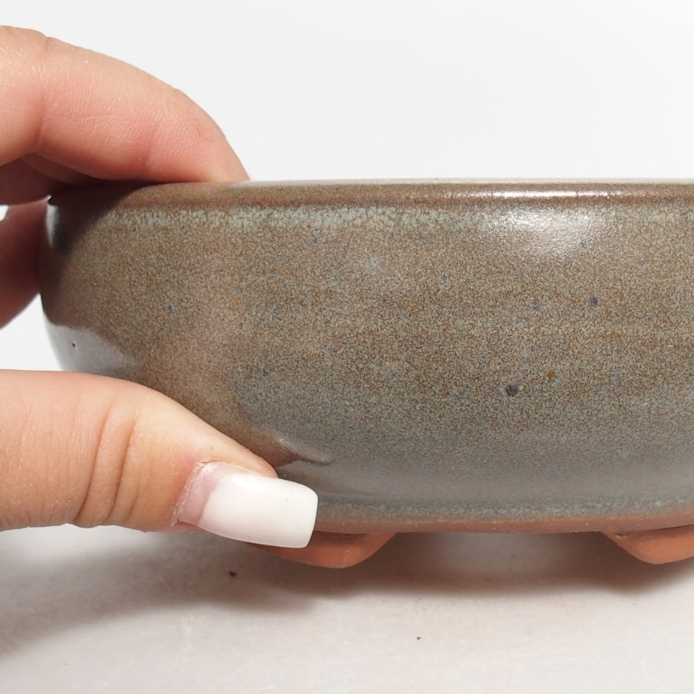 Bonsaischale aus Keramik 15 x 15 x 5,5 cm, grün