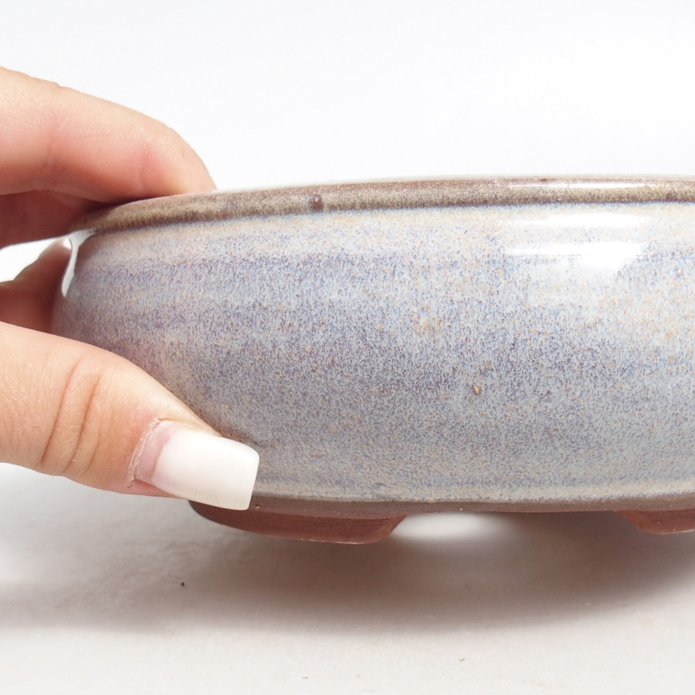 Bonsaischale aus Keramik 16 x 16 x 5,5 cm, Farbe blau