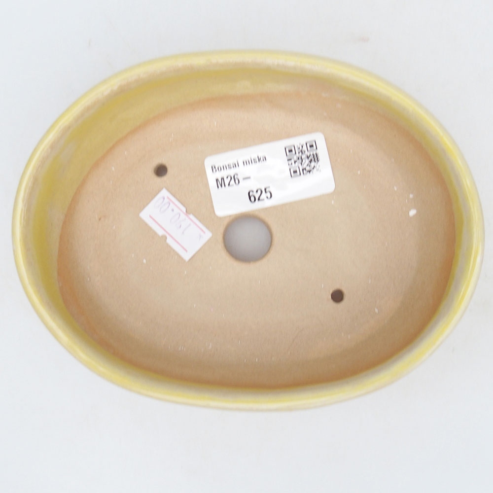 Bonsaischale aus Keramik 13,5 x 10,5 x 4 cm, gelb