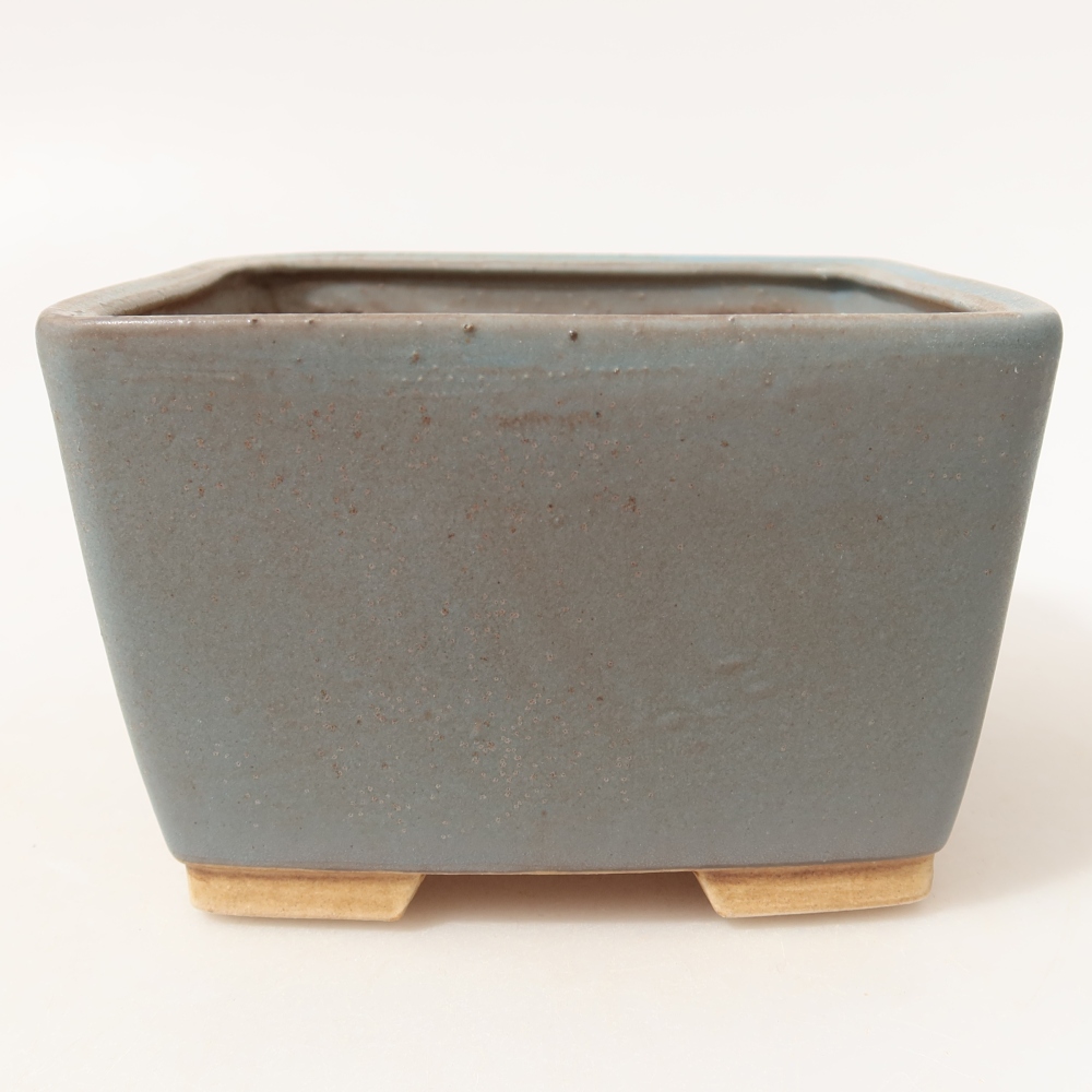 Keramik-Bonsai-Schale 13 x 13 x 8 cm, Farbe: Blau