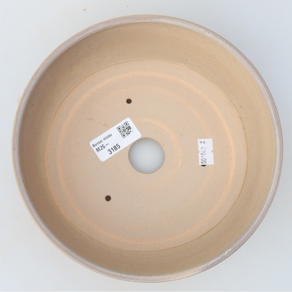 Bonsaischale aus Keramik 19,5 x 19,5 x 6,5 cm, Farbe beige