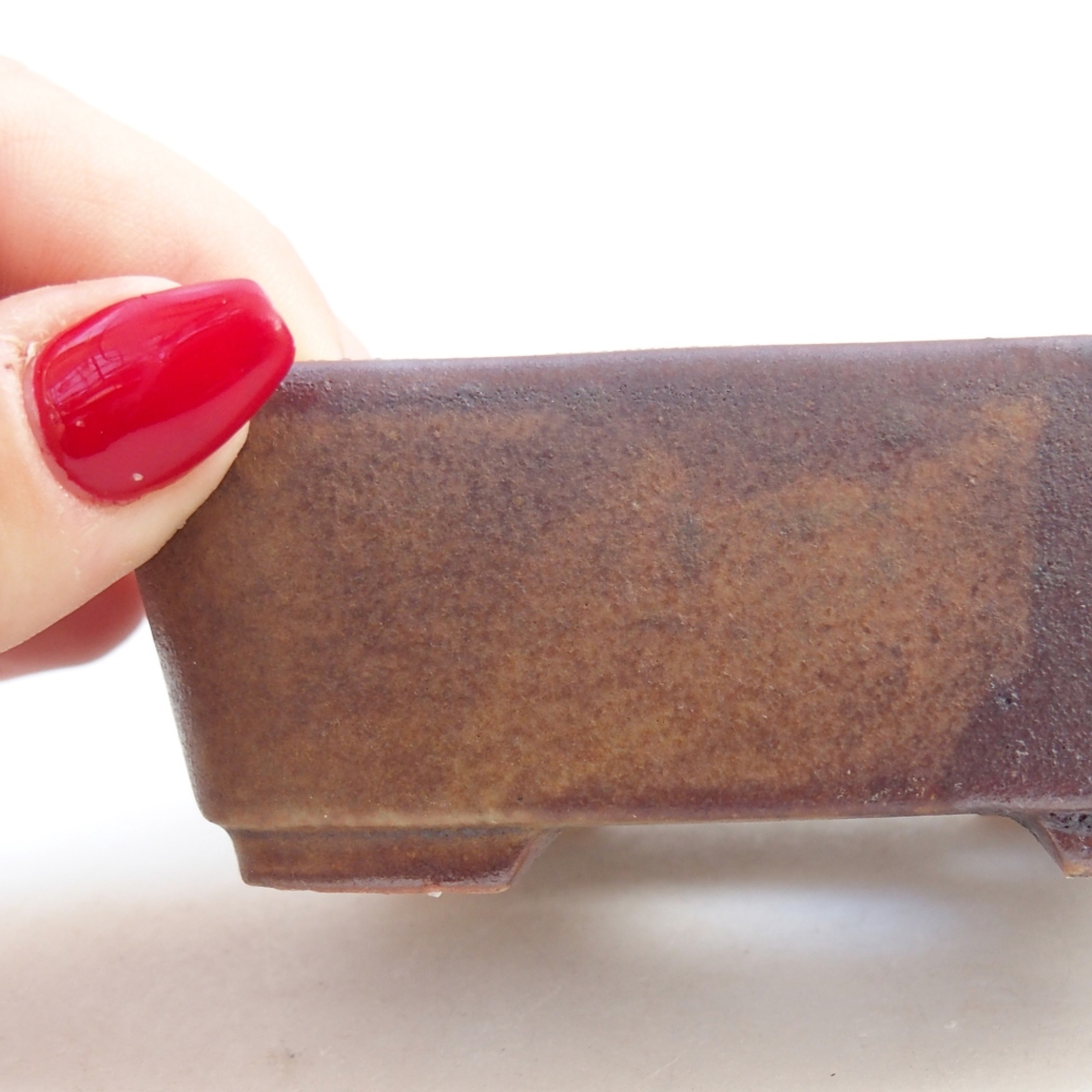 Bonsaischale aus Keramik 9,5 x 8 x 3,5 cm, braun