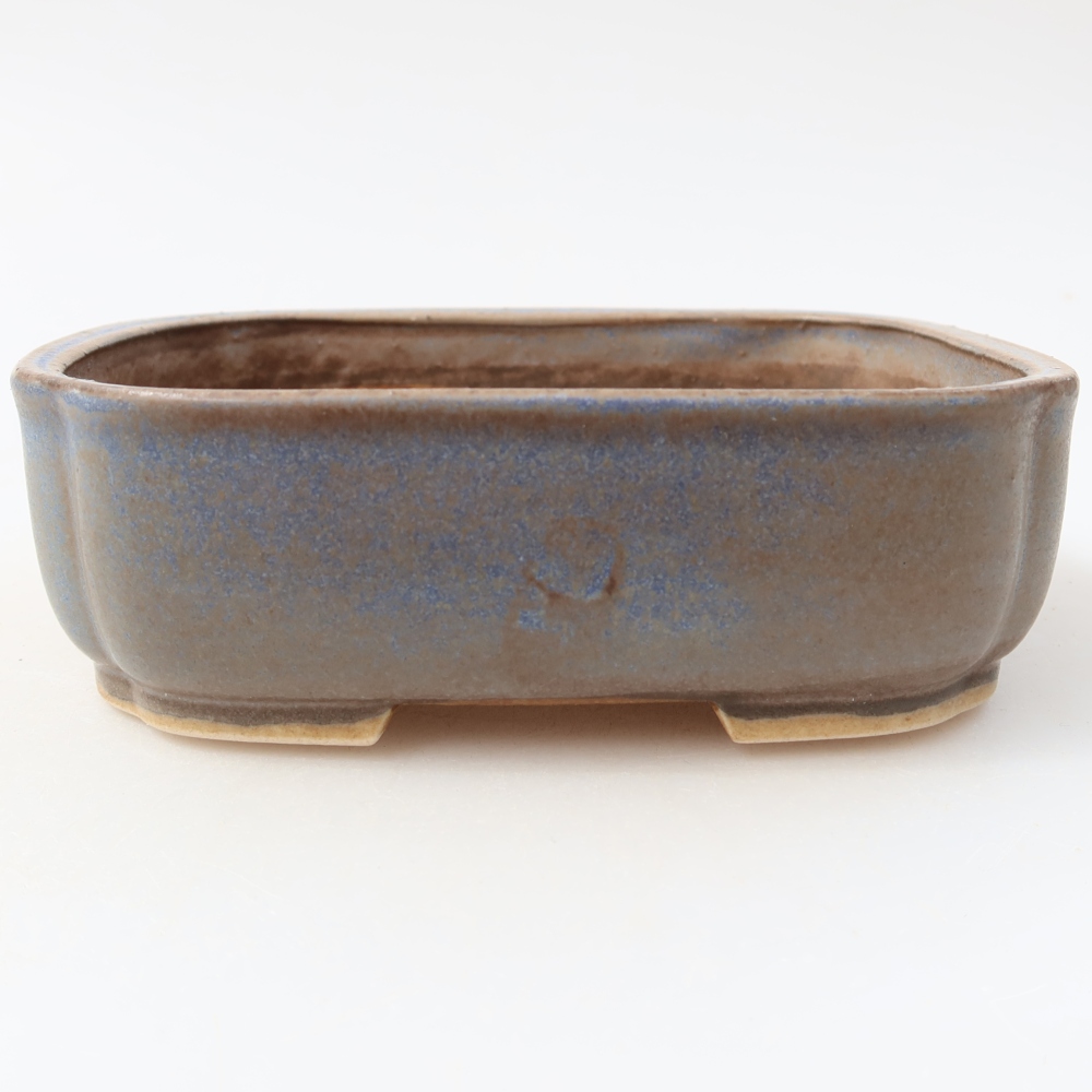 Keramik-Bonsai-Schale 14 x 12 x 4 cm, Farbe: Blau