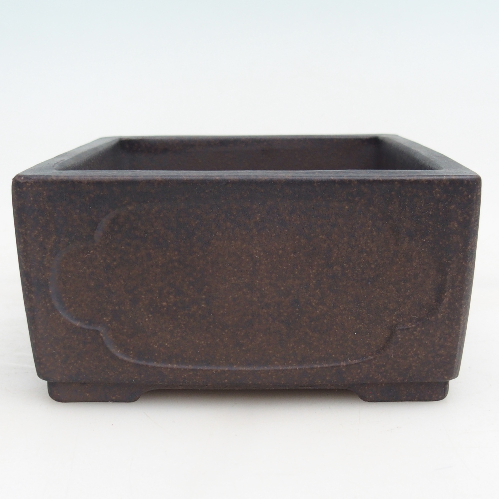 Bonsaischale aus Keramik 12,5 x 12,5 x 6,5 cm, Farbe bräunlich ocker
